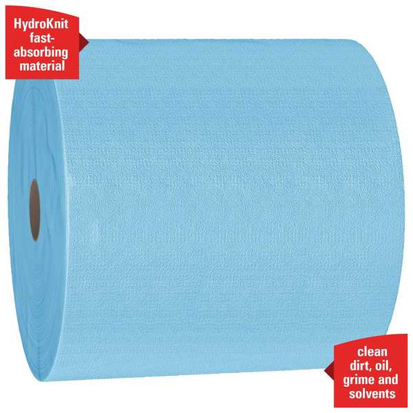 Dry Wipe Roll, X70, Jumbo Roll, Heavy Absorbency, 12 1/2 in x 13 1/2 in, 870 Sheets, Blue