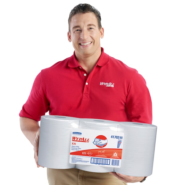 Dry Wipe Roll, White, Center Pull Roll, Hydroknit, 275 Wipes, 9 3/4 in x 13 1/2 in
