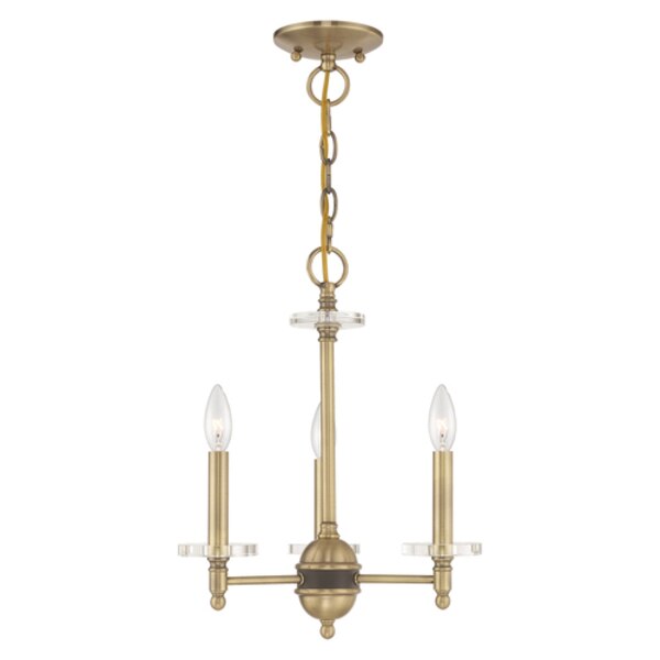 Bancroft 3 Light Antique Brass Mini Chan