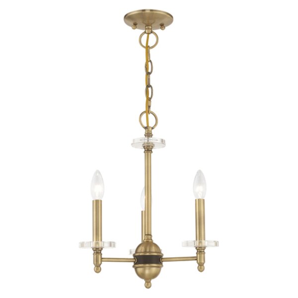 Bancroft 3 Light Antique Brass Mini Chan