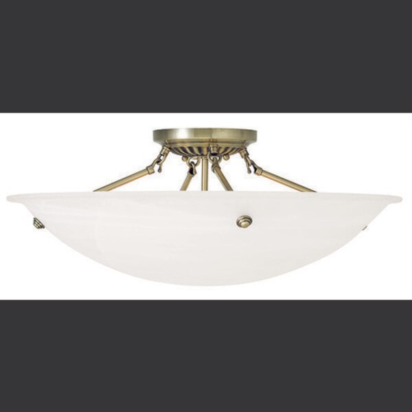 Oasis 4 Light Antique Brass Ceiling Mount