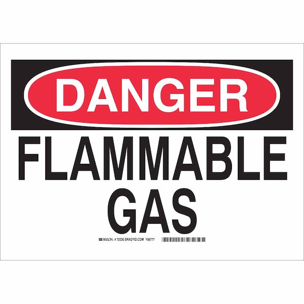 Danger Sign, 10 in H, 14 in W, Rectangle, English, 43238