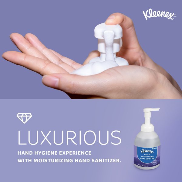 Reveal Ultra Moisturizing Foam Hand Sanitizer, 18 oz. Pump Bottle, NSF E-3 Rated (4 Bottles)