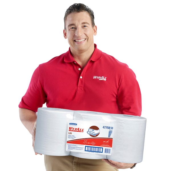 Wipers, Center Pull Rolls, PK550, White, Center Pull Roll, 550 Wipes