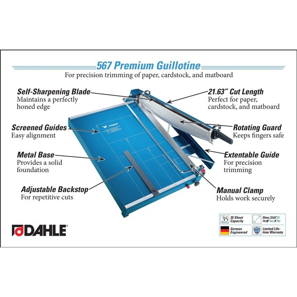 Prem Guillotine Paper Cutter, 21-5/8