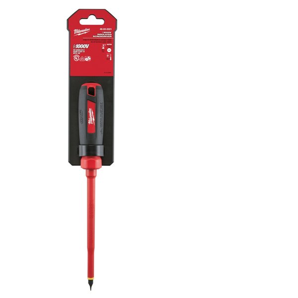 1/4 in. x 6 in. Slotted 1000 Volt Insulated Screwdriver