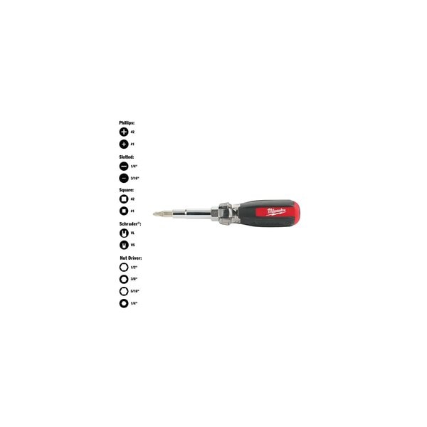 13in1 Cushion Grip Screwdriver w/Schrader Bit