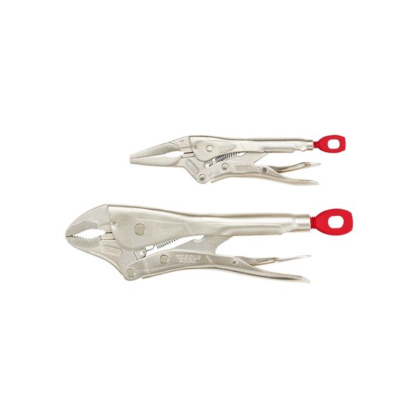 2 Piece Torque Lock Locking Pliers Set Ergonomic Handle