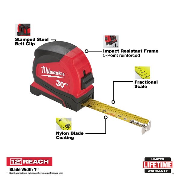 30' Compact Tape Measure