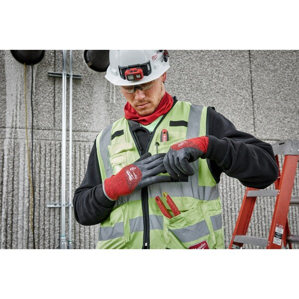 Level 4 Cut Resistant Latex Dipped Winter Insulated Gloves - Large