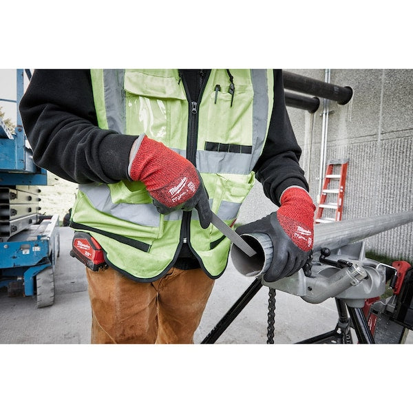 Level 4 Cut Resistant Latex Dipped Winter Insulated Gloves - Large