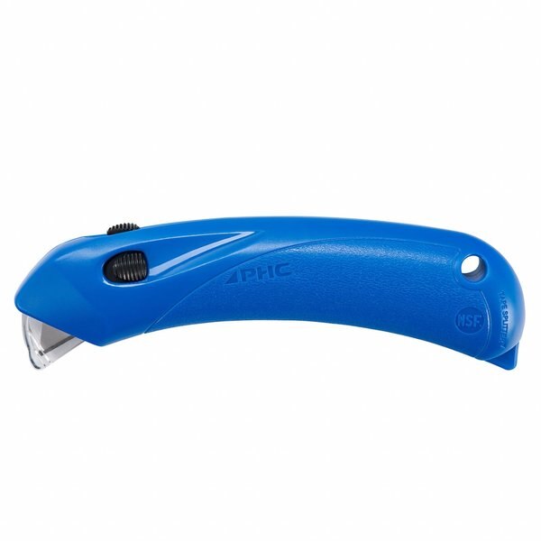 Safety Knife, Multipurpose, 5 1/2 in Length, Rounded Safety Blade, Ergonomic Handle, Blue