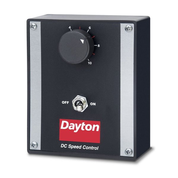 DC Speed Control, SCR, Enclosed, NEMA 1, 2A Max Current, 0 to 90/180V DC, ON/OFF, 25:1