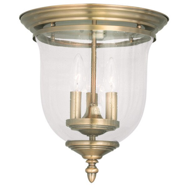 Legacy 3 Light Antique Brass Ceiling Mount