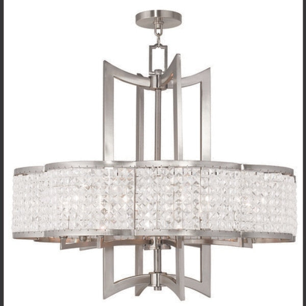 Grammercy 8 Light Brushed Nickel Chandelier