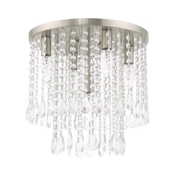 Elizabeth 5 Light Brushed Nickel Ceilin