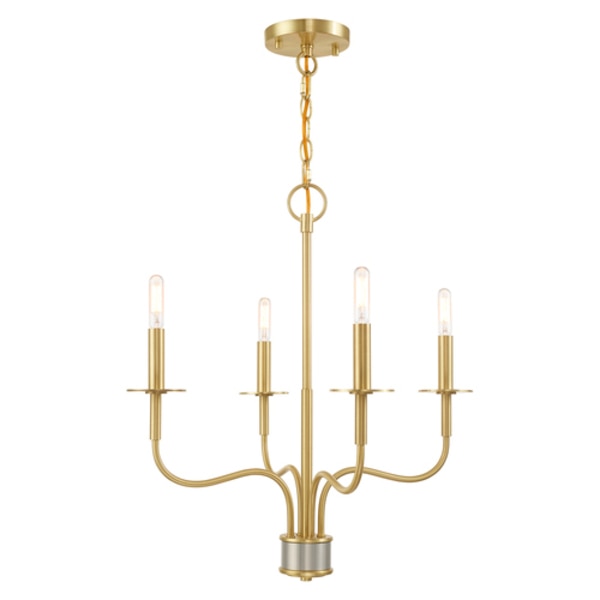Lisbon 4 Light Satin Brass Mini Chandeli
