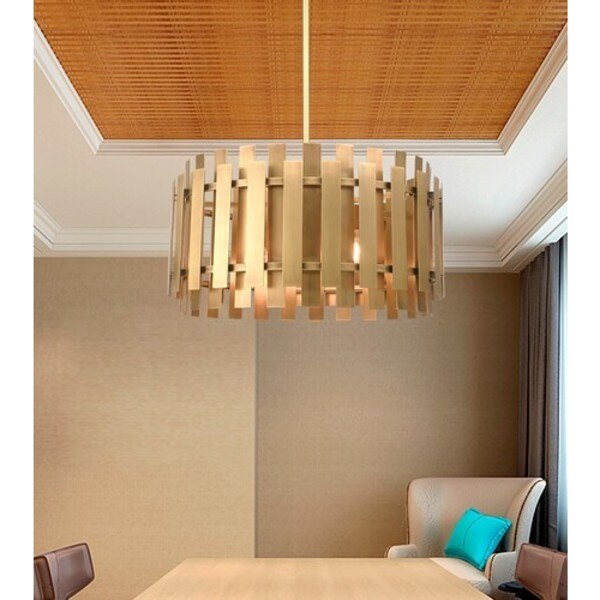 Greenwich 6 Light Natural Brass Pendant