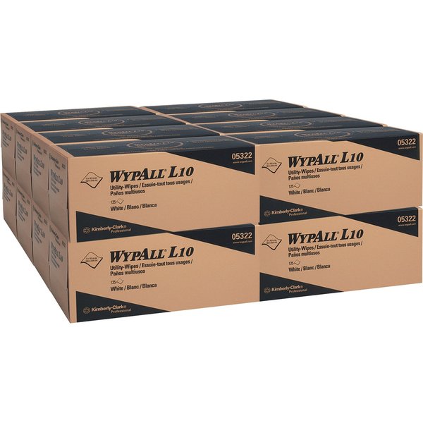 Dry Wipe, White, Pop Up Box, Paper, Glass, 18 PK, 125 Wipes, 10 1/4 in x 12 in