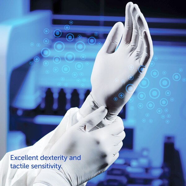 Exam Gloves, Nitrile, Powder Free, Gray, M, 1000 PK