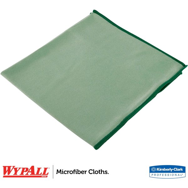Microfiber Cleaning Cloth, Green, 24PK