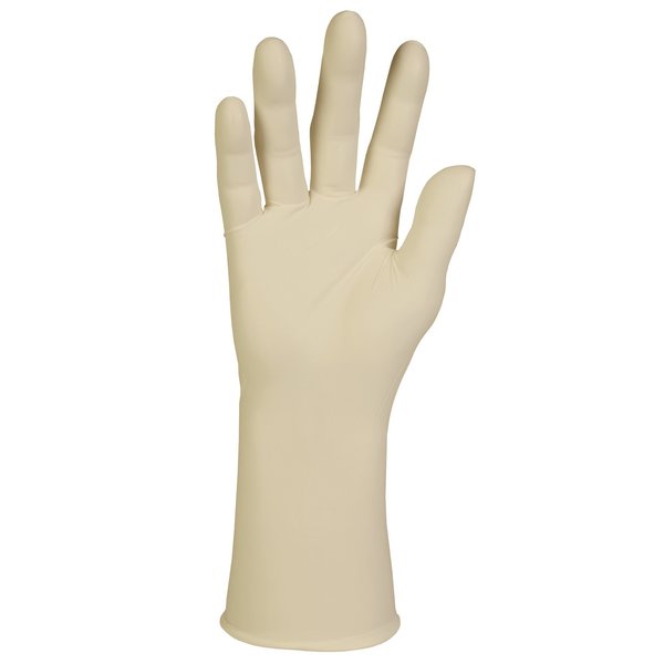 Disposable Gloves, Latex, Beige, 100 PK