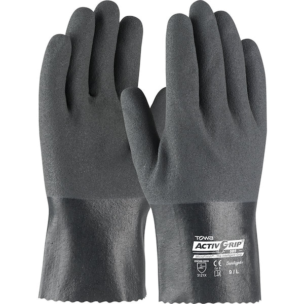 Gloves, Chemical Resistant, Gray, L, PR