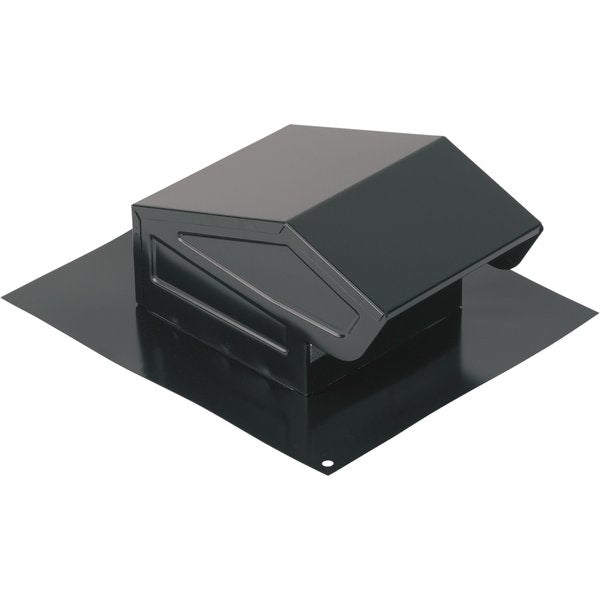 Roof Cap With Built In Damper, Round Duct, Black