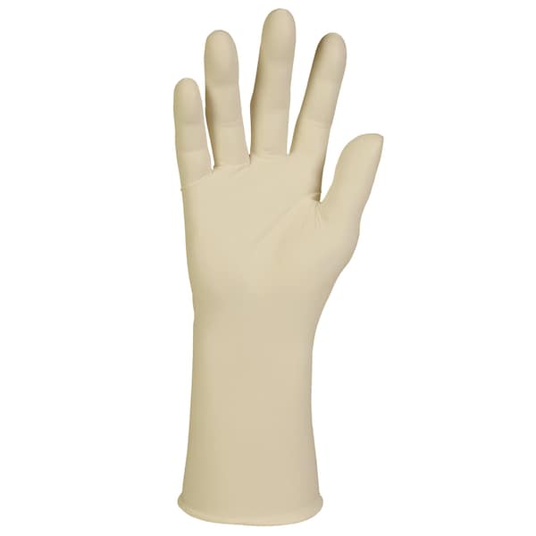 Disposable Gloves, Latex, Beige, 100 PK