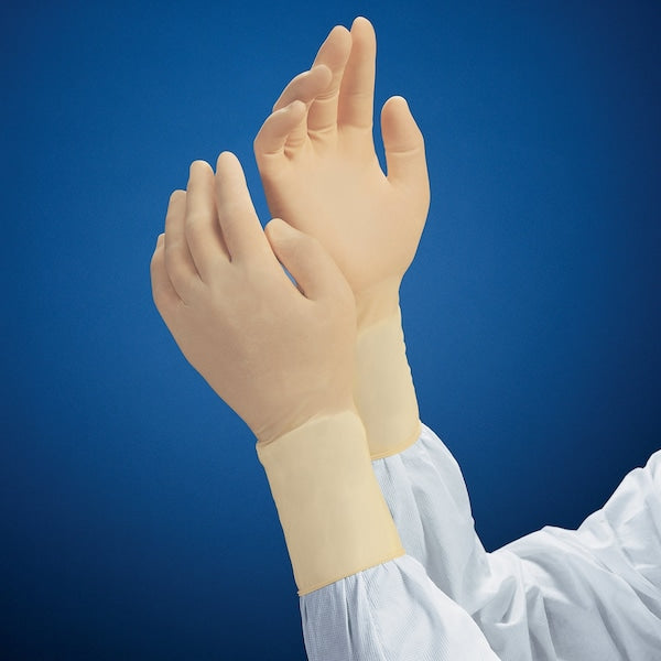 Disposable Gloves, Latex, Beige, 100 PK