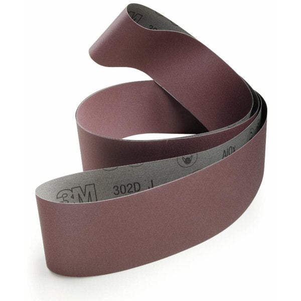 Sanding Belt, Coated, 3 in W, 132 in L, 80 Grit, Medium, Aluminum Oxide, 5SY4, Brown