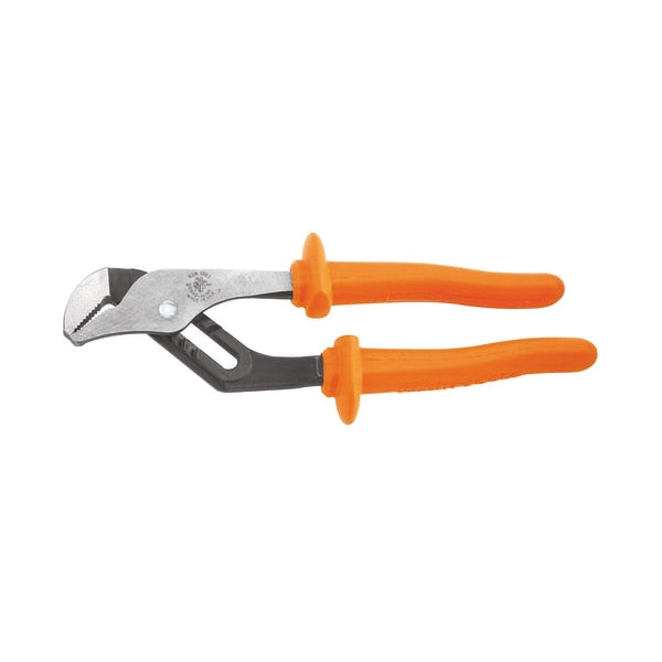 10 1/4 in Straight Jaw Water Pump Plier Serrated, Plastic Grip