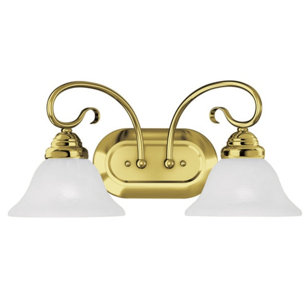 Coronado 2 Light Polished Brass Bath Vanity