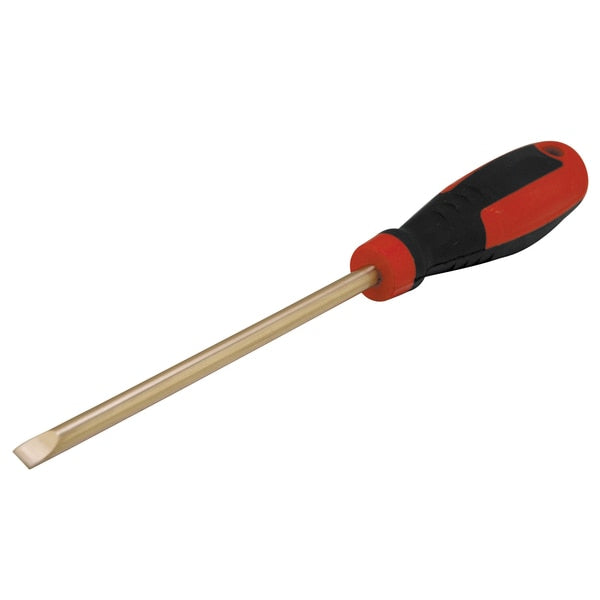 Non Sparking Flat Screwdriver, 10x300mm(3/8x12in), Beryllium Copper