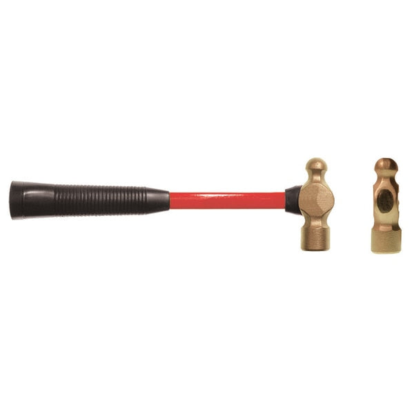 Non Sparking Hammer, Ball Peen, 2 lb, Beryllium Copper