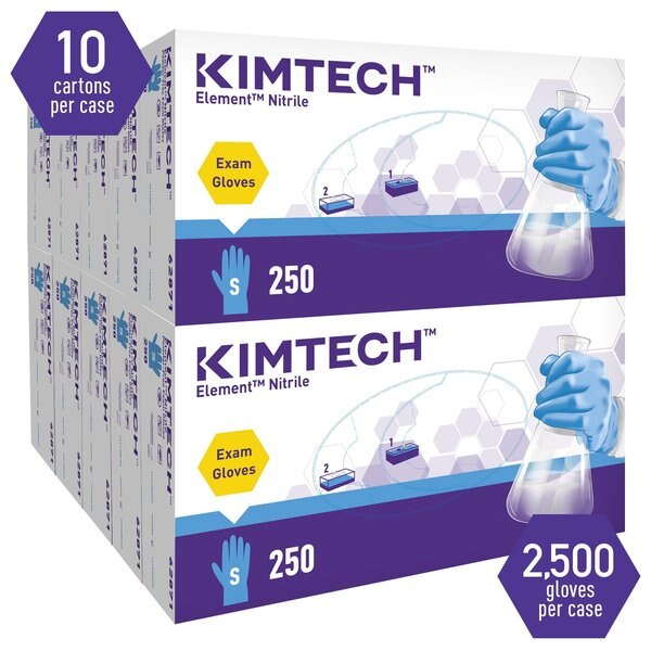 Nitrile Exam Gloves, Nitrile, Blue, 250 PK