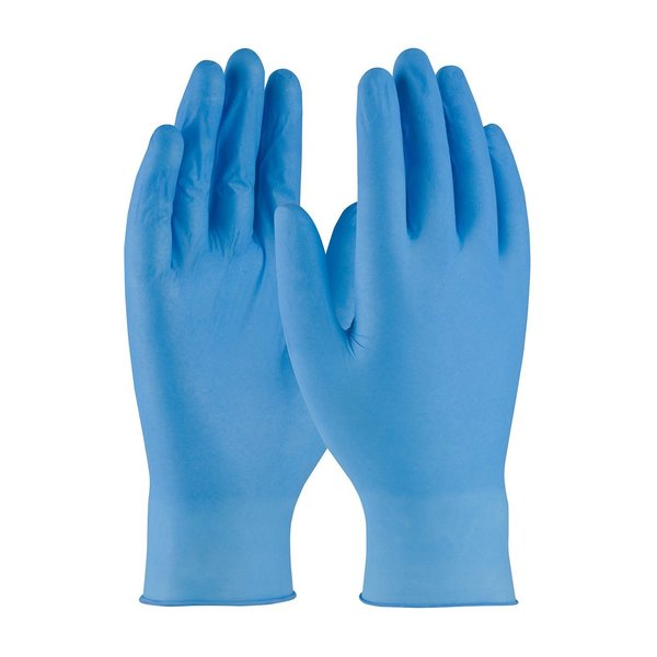 Disposable Gloves, Nitrile, Powder Free, Blue, L, 100 PK