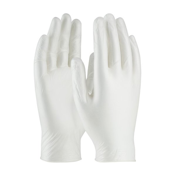 Disposable Gloves, Vinyl, Powdered, White, 2XL, 100 PK