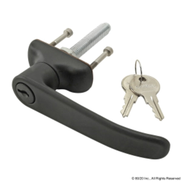 Black L-Handle W/Lock Clockwise
