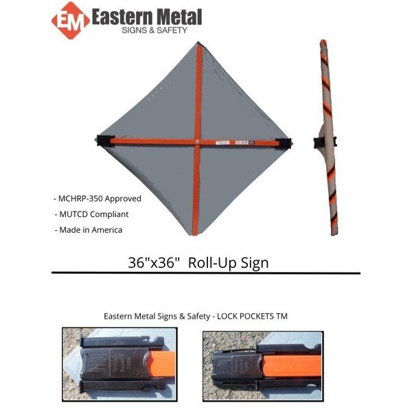 Bright Pink Roll Up Sign, 36