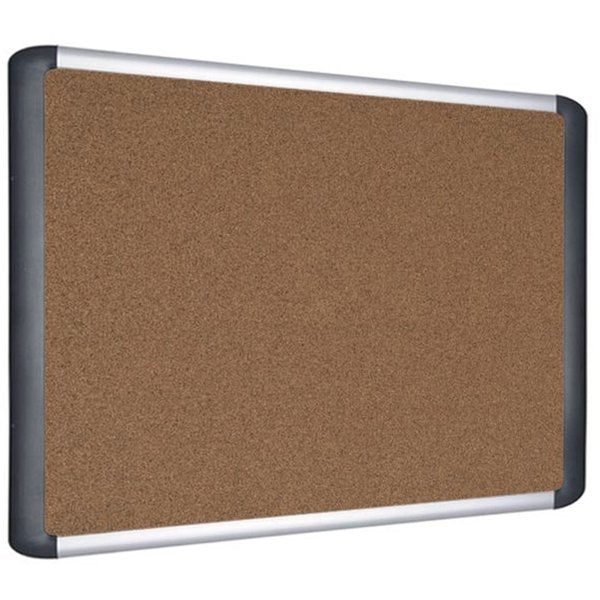 Tech Cork Board 3 ft.x4ft., Aluminum Frame