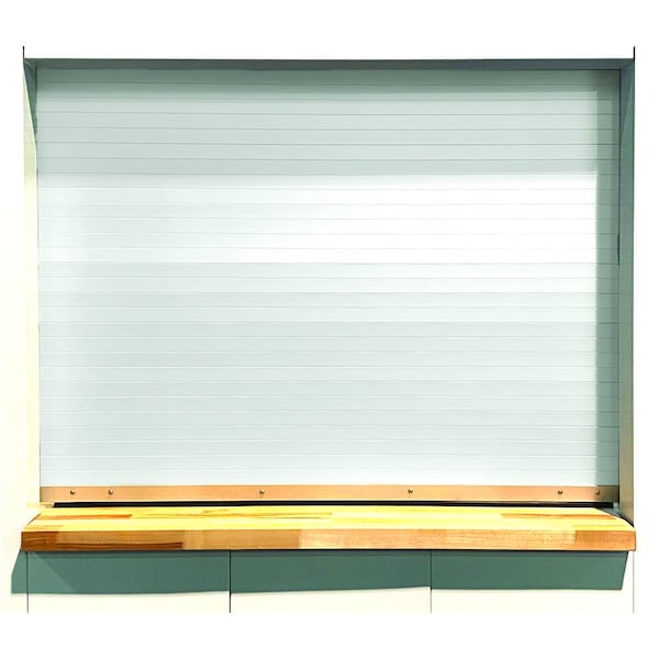Painted Steel Counter Shutter, White, He
