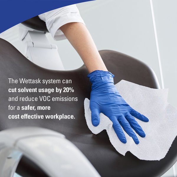WetTask Wet Wiping System with Canister, 12 Rolls/Case, 55 Sheets/Roll, 660 Sheets/Case