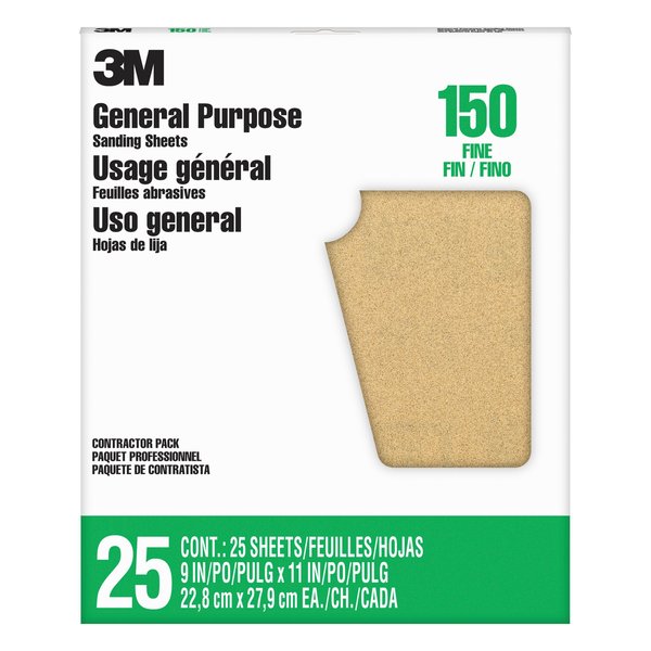 Sandpaper Sheet, 150 Grit, 9