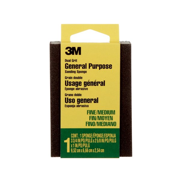 Sanding Sponge, Fine/Medium, 3 3/4