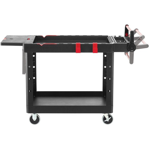 Structural Foam Adaptable-Design Utility Cart with Deep Lipped Plastic Shelves, Ergonomic, 500 lb