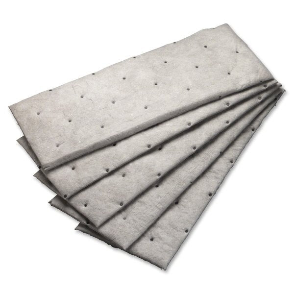 Sorbents, 31 gal/pk, 31.5 gal/pad, Oil Absorbed, Gray, Polyester, Polypropylene, 100 PK