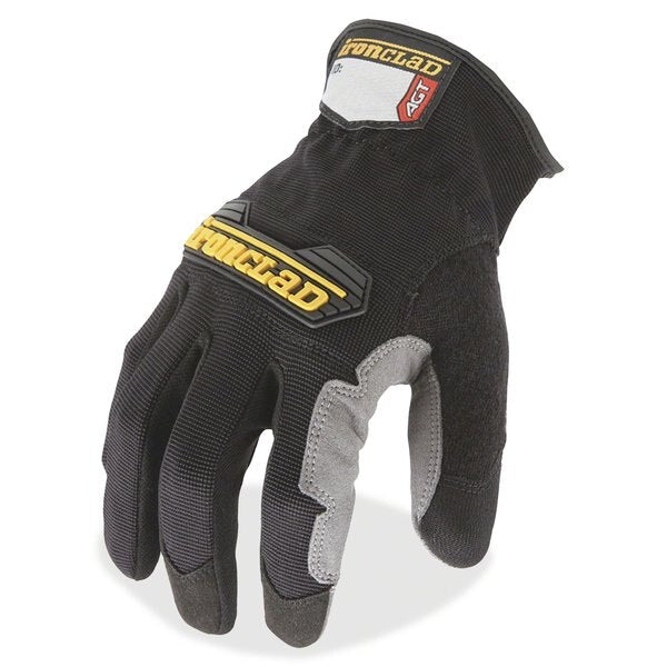 Mechanics Gloves, L, Black, Single Layer and Seamless, Ribbed Stretch Nylon