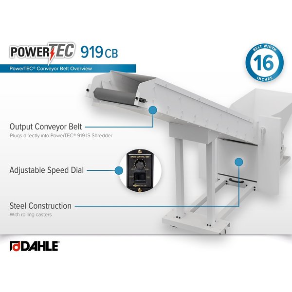 Conveyor Belt for High Capacity Output., 92.3 in L, 25.8 in W