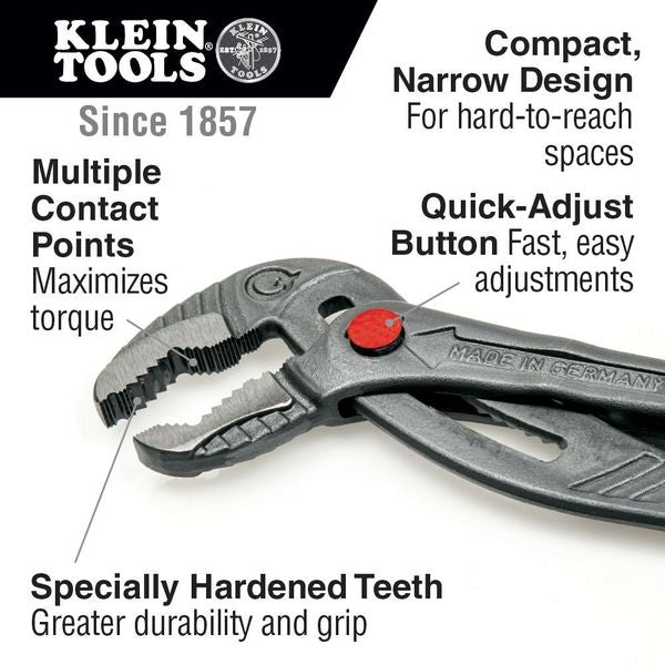 Quick-Adjust Klaw⢠Pump Pliers, 12-Inch